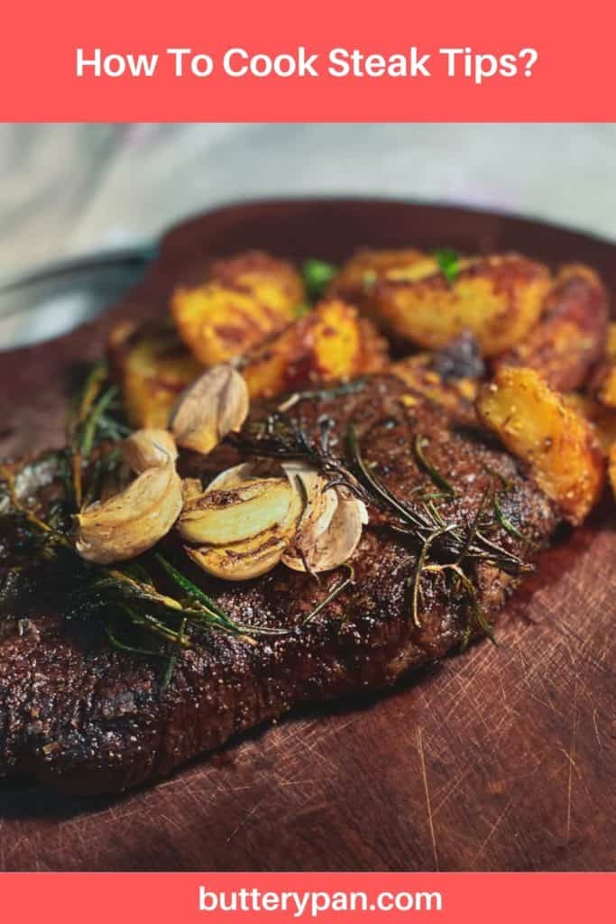 How To Cook Steak Tips pin
