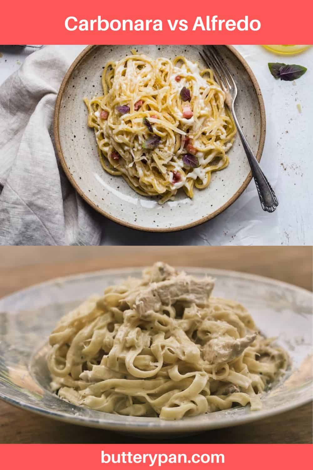 Carbonara vs Alfredo Are They The Same? ButteryPan