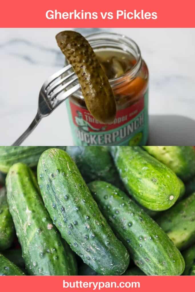 Gherkins vs pickles pin